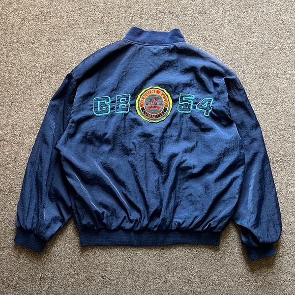 Vintage 70s 80s Gap Nylon Bomber Jacket Navy Men Size Small Talon Zipper Retro - Picture 6 of 15